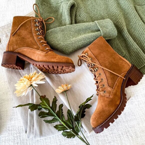 Madewell suede combat boots. - Picture 2 of 14